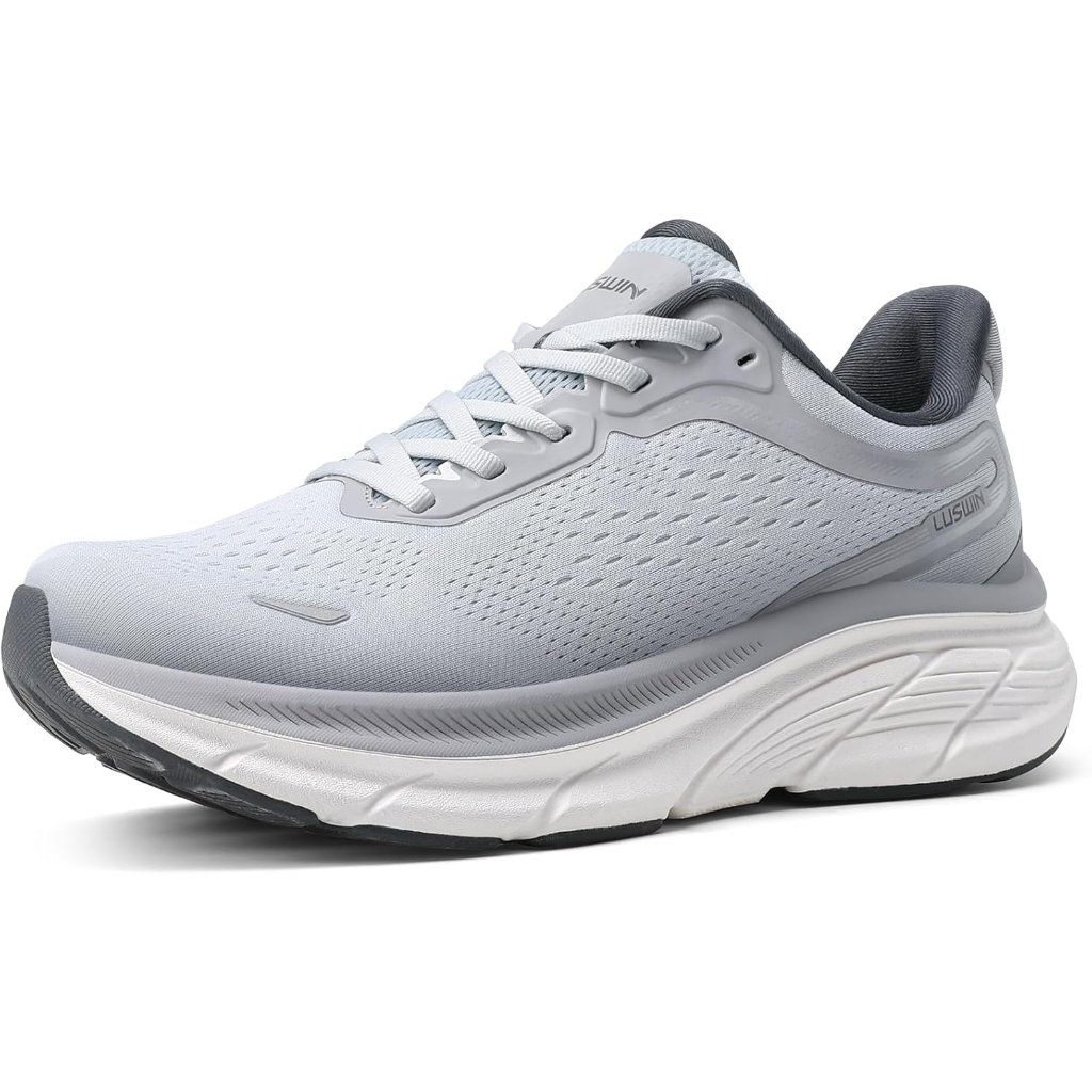 Men's Light Grey Lightweight Breathable Cushioning Running Comfortable Shoes